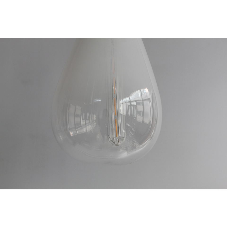 Sleek White Glass Teardrop Pendant Light