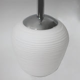 Sophisticated Chrome and Opal Glass Pendant Light - Top-Down View
