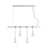Bikkel 4-Light White Pendant Ceiling Fixture - Side View