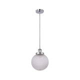 Casablance Large Pendant Light with Dimpled Glass Shade