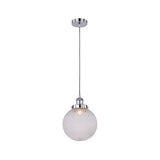 Casablance Large Pendant Light with Dimpled Glass Shade