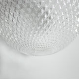 Casablance Large Pendant Light with Dimpled Glass Shade - Top-Down View