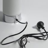 Sleek Touch Control Cylinder Lamp with USB Charging Port - Close-Up Angle
