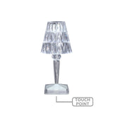 Acrylic Elegance Touch-Controlled Table Lamp - Top-Down View