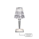 Acrylic Elegance Touch-Controlled Table Lamp - 45-Degree Angle