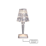 Acrylic Elegance Touch-Controlled Table Lamp - Rear View