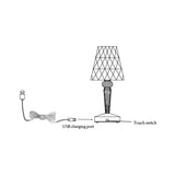 Acrylic Elegance Touch-Controlled Table Lamp - Close-Up Angle