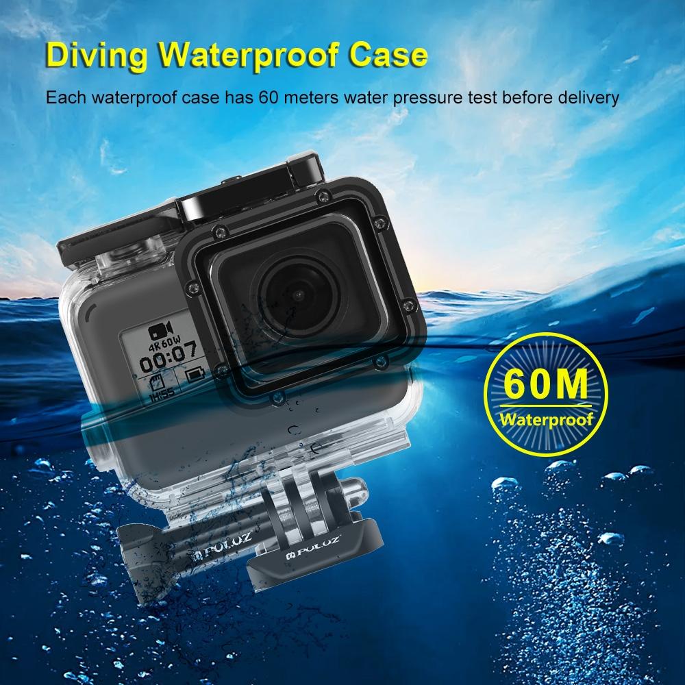 60m Waterproof Housing for Gopro Hero 2018 / 7 / 6 / 5 with Basic Mount
