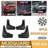 For Kia Sportage 2023 4Pcs / Set Car Auto Soft Plastic Splash Flaps Fender Guard - Side View