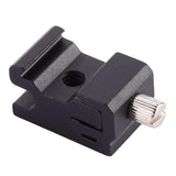 Metal Flash Stand Bracket With Cold Shoe Lamp Head - Front View