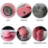 Retro Film Camera for Kids - Waterproof 5m - Flowers Pattern - Rear View