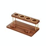 Countertop Organizer for Dyson Airwrap - Walnut Rack - Front View