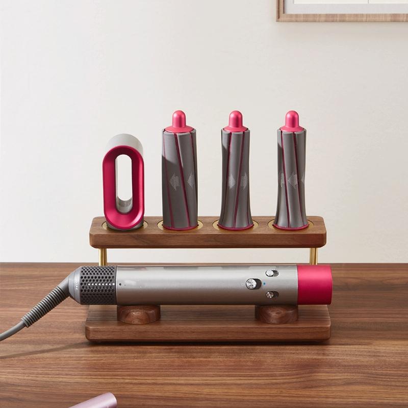 Countertop Organizer for Dyson Airwrap - Walnut Rack