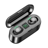 Wireless Bluetooth Headset with Touch Control and Charging Case - V5.0 - Side View