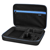 Waterproof Travel Case for Action Cameras and Accessories - Large Size - 45-Degree Angle