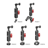 Adjustable Cnc Metal Motorcycle Rearview Arm Mount - Top-Down View
