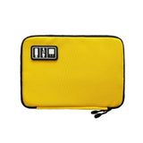 Portable Multifunctional u Disk Storage Bag for Mobile Phone Accessories - Yellow - Front View