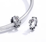 925 Sterling Silver Cherry Blossom Branch Pendant For Diy Bracelets And Necklaces - 45-Degree Angle