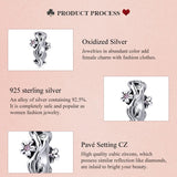 925 Sterling Silver Cherry Blossom Branch Pendant For Diy Bracelets And Necklaces - Low Angle