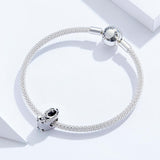 925 Sterling Silver Relief Number Series 0 9 Beads For Diy Bracelets And Necklaces Style - 9 - 45-Degree Angle