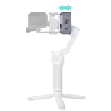 Aluminum Mount Plate Adapter for Dji Action / Gopro Hero9 / 8 Mobile 3 / Om4 Gimbal - Front View