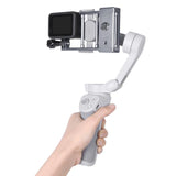Aluminum Mount Plate Adapter for Dji Action / Gopro Hero9 / 8 Mobile 3 / Om4 Gimbal - Rear View