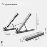 Foldable Aluminum Laptop Stand - Universal - Side View