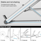 Foldable Aluminum Laptop Stand - Universal - Rear View