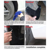 For Audi A3 Hatchback Sport 2017-2020 4Pcs / Set Car Auto Soft Plastic Splash Flaps Fender Guard - Rear View