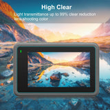 Tempered Glass Film Set for Dji Action 3 - 3-in-1 Protection for Front and Back Screens and Lenses - Low Angle