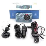 1080p Dual Recording Car Dvr with 4 Touch Screen Parking Monitoring & Loop Recording - Top-Down View
