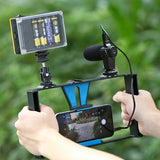 Smartphone Video Rig & Microphone Kit For Live Broadcast - Compatible With Iphone Galaxy Huawei Xiaomi Htc Lg Google And More - Blue - Extra Image