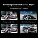 5 Lcd Touch Screen Rear View Mirror Car Recorder With Separate Camera - Top-Down View