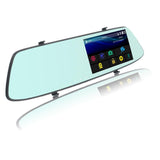 5 Lcd Touch Screen Rear View Mirror Car Recorder With Separate Camera - Low Angle