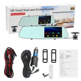 5 Lcd Touch Screen Rear View Mirror Car Recorder With Separate Camera - Extra Image