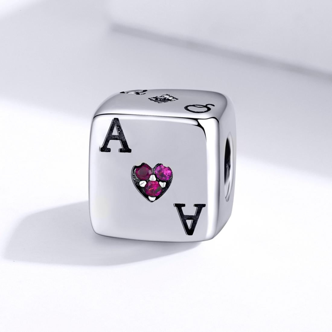 925 Sterling Silver Square Dice Beads For Diy Bracelets & Necklaces