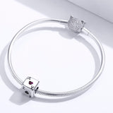925 Sterling Silver Square Dice Beads For Diy Bracelets & Necklaces - Close-Up Angle