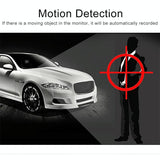 Smart Car Dual Lens Video Camera - Full Hd 1080p Motion Detection Tf Card Support - Top-Down View