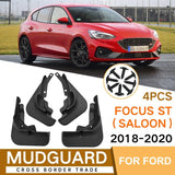 For Ford Focus St Saloon 2018-2020 4Pcs / Set Car Auto Soft Plastic Splash Flaps Fender Guard - Side View