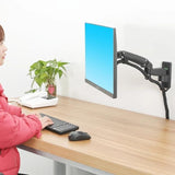 Adjustable Gas Spring Arm Wall Mount for 17-27 Led Lcd Monitors - Close-Up Angle