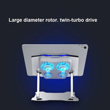 Aluminum Laptop Cooling Stand with 4 Fans - Top-Down View