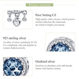 925 Sterling Silver Blue Beaded Bracelet Kit Pure Accessories - Top-Down View