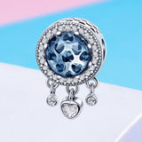 925 Sterling Silver Blue Beaded Bracelet Kit Pure Accessories - 45-Degree Angle