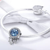 925 Sterling Silver Blue Beaded Bracelet Kit Pure Accessories - Close-Up Angle
