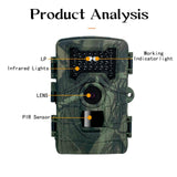 2 Lcd Infrared Night Vision Trail Camera For Wildlife Hunting - Top-Down View
