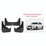 For Mercedes-Benz E-Class Sport 2014-2015 4Pcs / Set Car Auto Soft Plastic Splash Flaps Fender Guard - Side View
