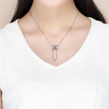 925 Sterling Silver Simple Diamond Beaded Bracelet Safety Chain - Close-Up Angle