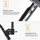 Adjustable Single Screen Tv Wall / Ceiling Mount - 26-60 Inch 0.5-1m Range - Rear View