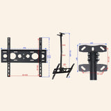 Adjustable Single Screen Tv Wall / Ceiling Mount - 26-60 Inch 0.5-1m Range - Close-Up Angle