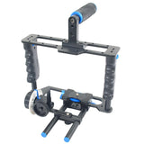 Large Handle Camera Cage & Matte Box Kit For Dslr / Video Camera - Close-Up Angle